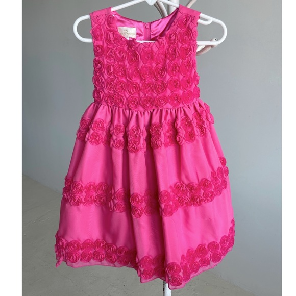 American Princess Pink Dress with Roses size 3T - Picture 1 of 4